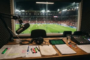 Football commentary charts prepared for a live football match