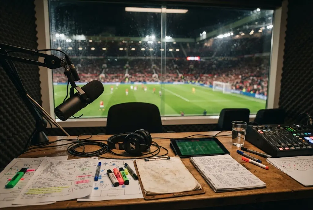 Football commentary charts prepared for a live football match