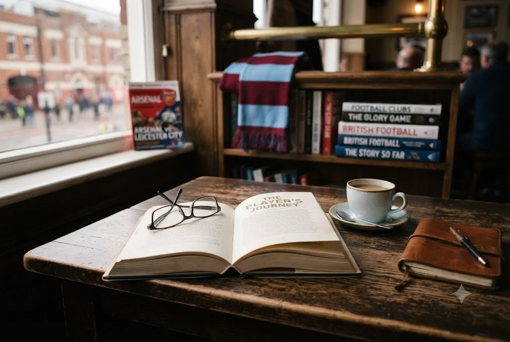 The Secret Footballer book alongside other football books in a UK fan reading setup
