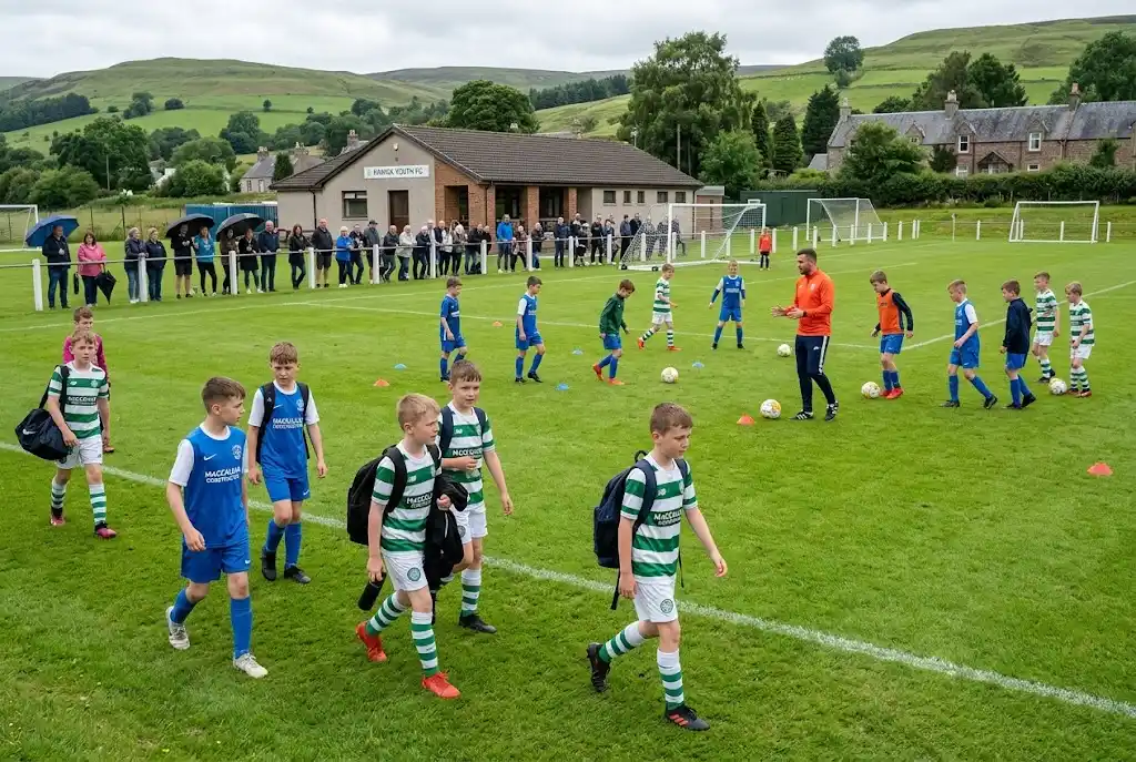 Football clubs near me with young players training at a local Scottish football club