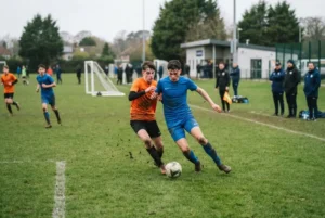 Junior Premier League football match in England