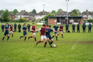 Midland junior football league match in England